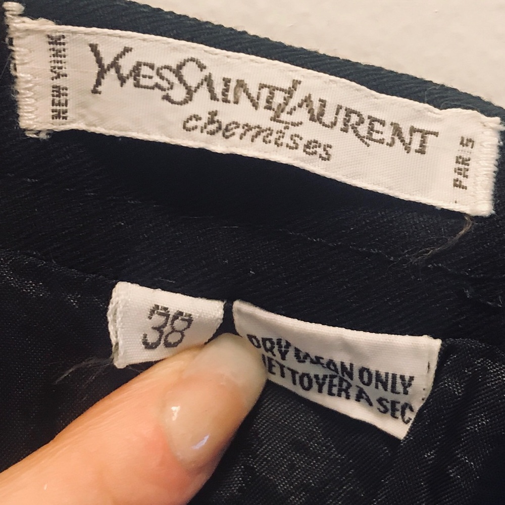 YSL Black mid skirt size 38 ( US size 4 )